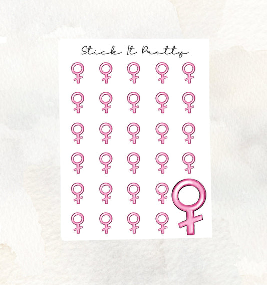 Female Symbol Icon Stickers