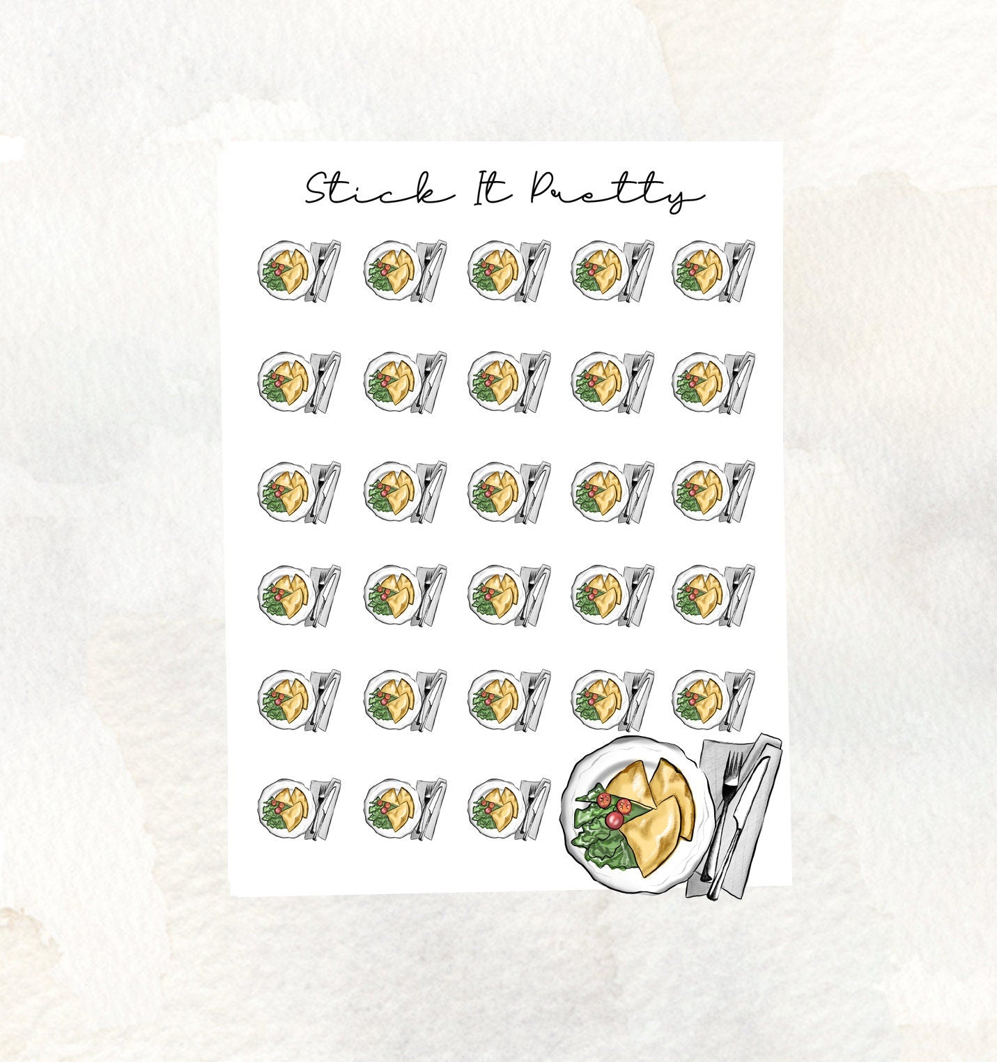 Lunch / Meal Prep Icon Stickers