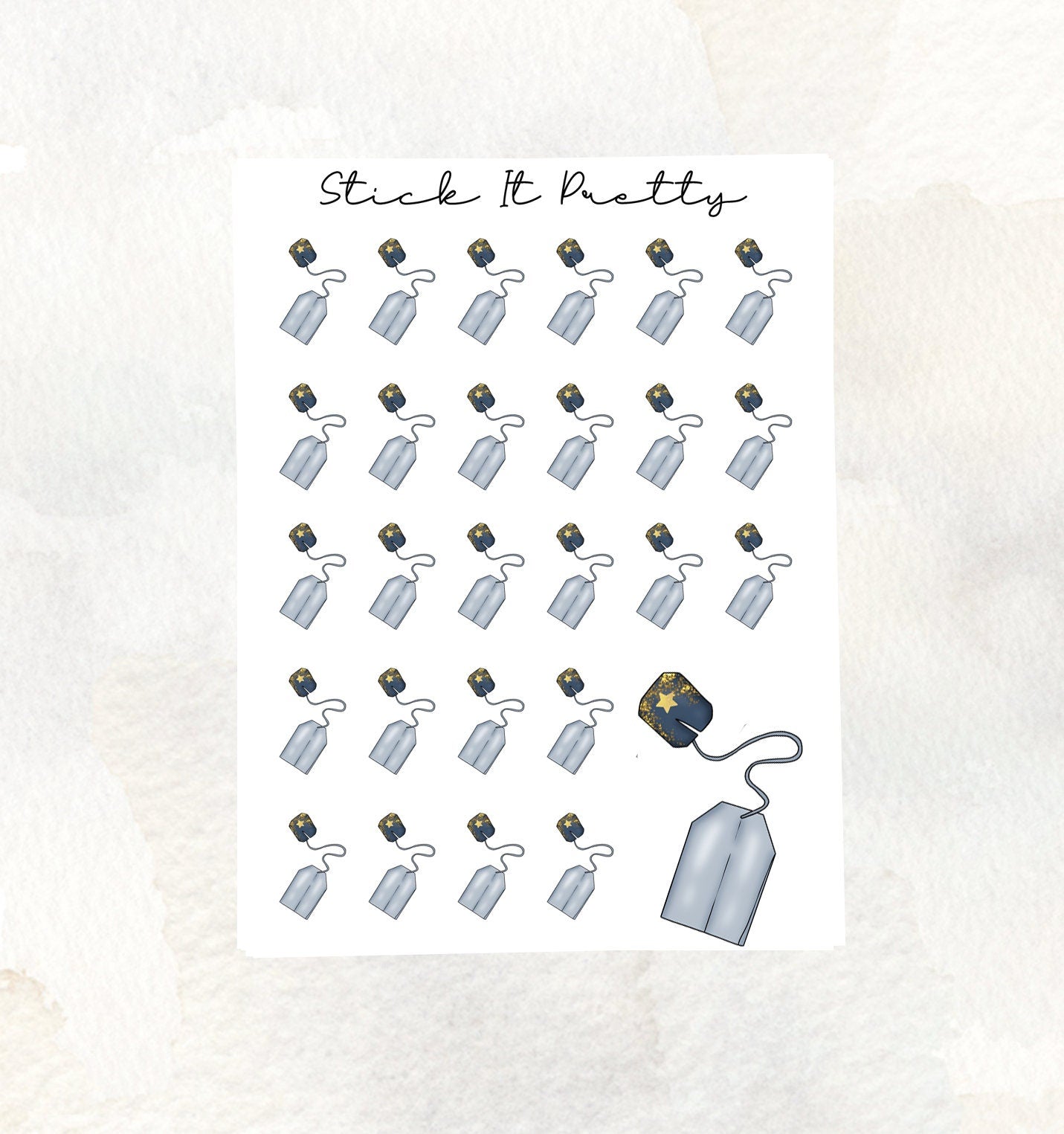 Tea Bag Icon Stickers