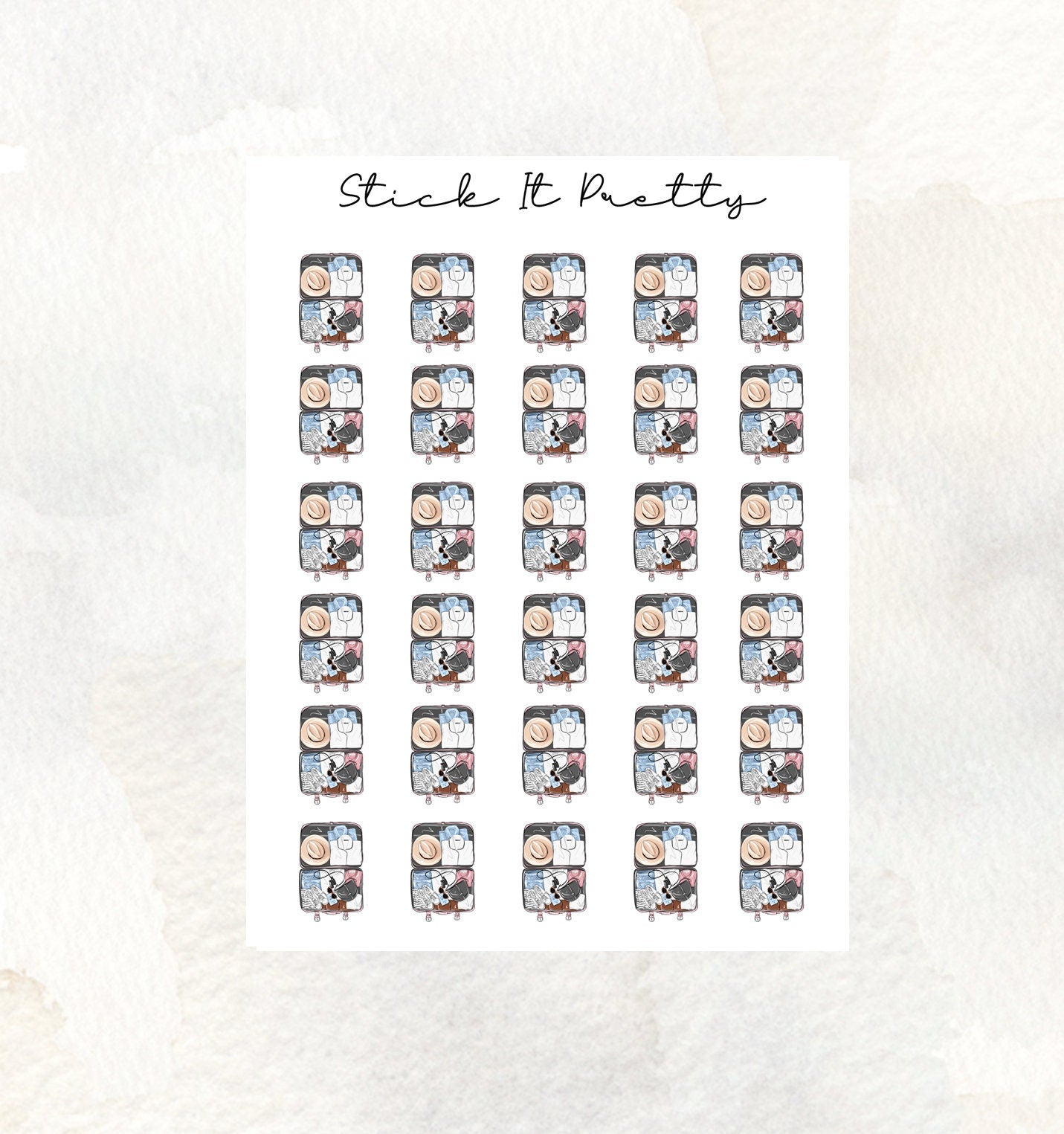 Suitcase / Luggage Icon Planner Stickers