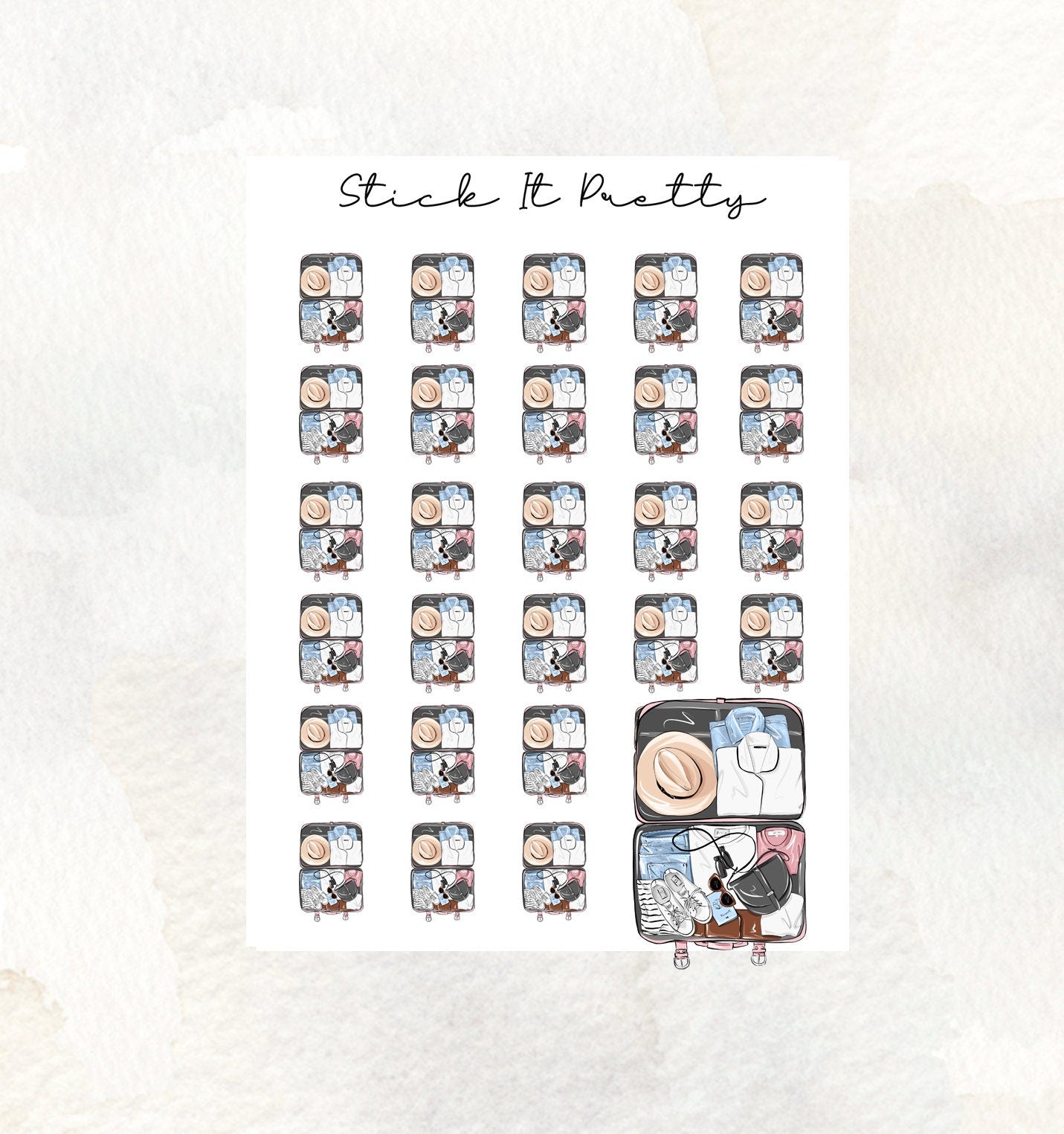 Suitcase / Luggage Icon Planner Stickers