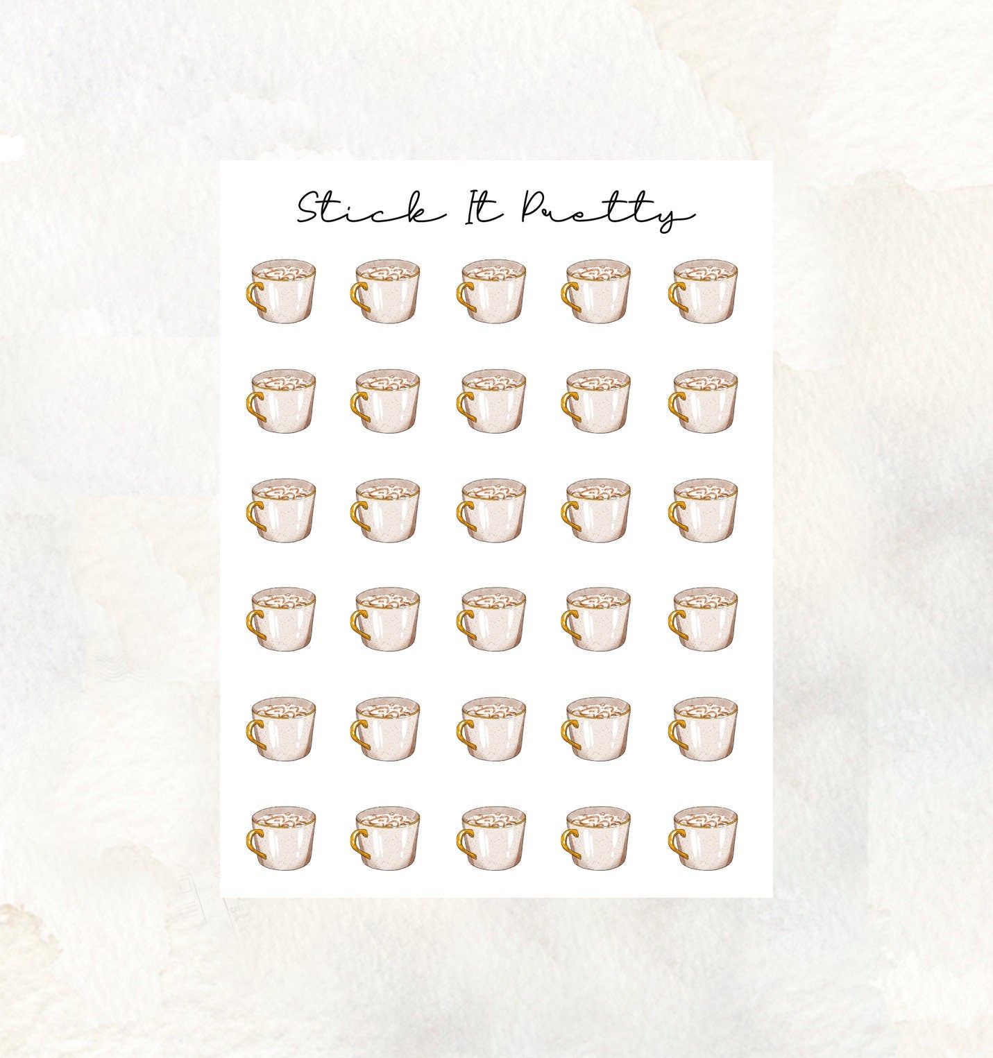 Caramel Coffee Icon Stickers