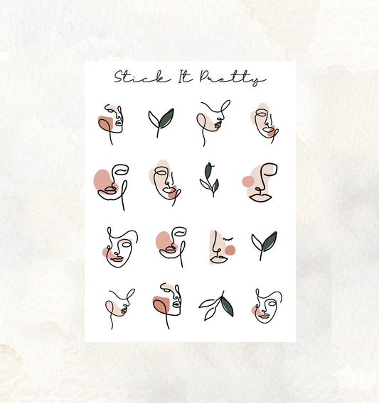 Gentle Lines Icon Stickers