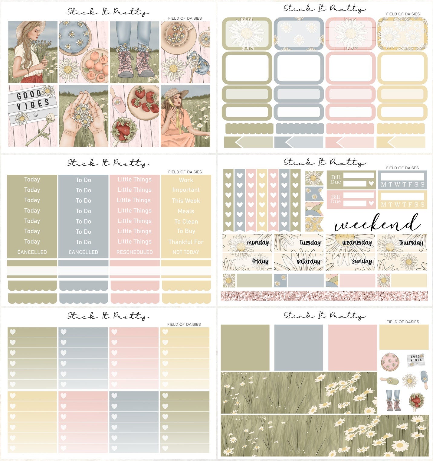 Field Of Daisies Weekly Kit