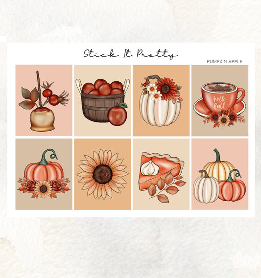 Pumpkin Apple Full Weekly Planner Sticker Kit