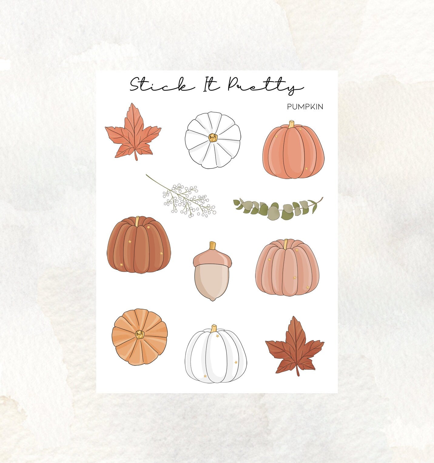 Pumpkin Decorative Planner Stickers