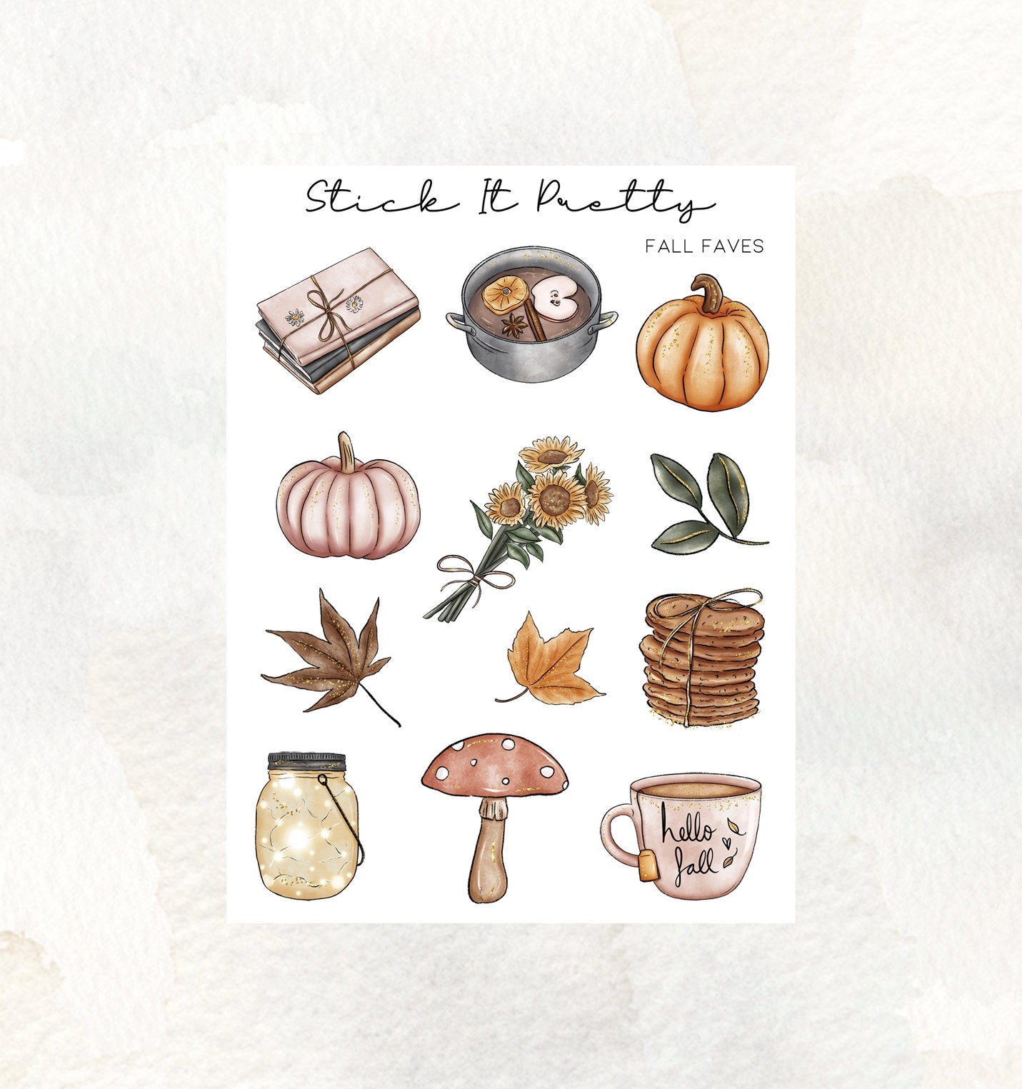 Fall Faves Decorative Planner Stickers