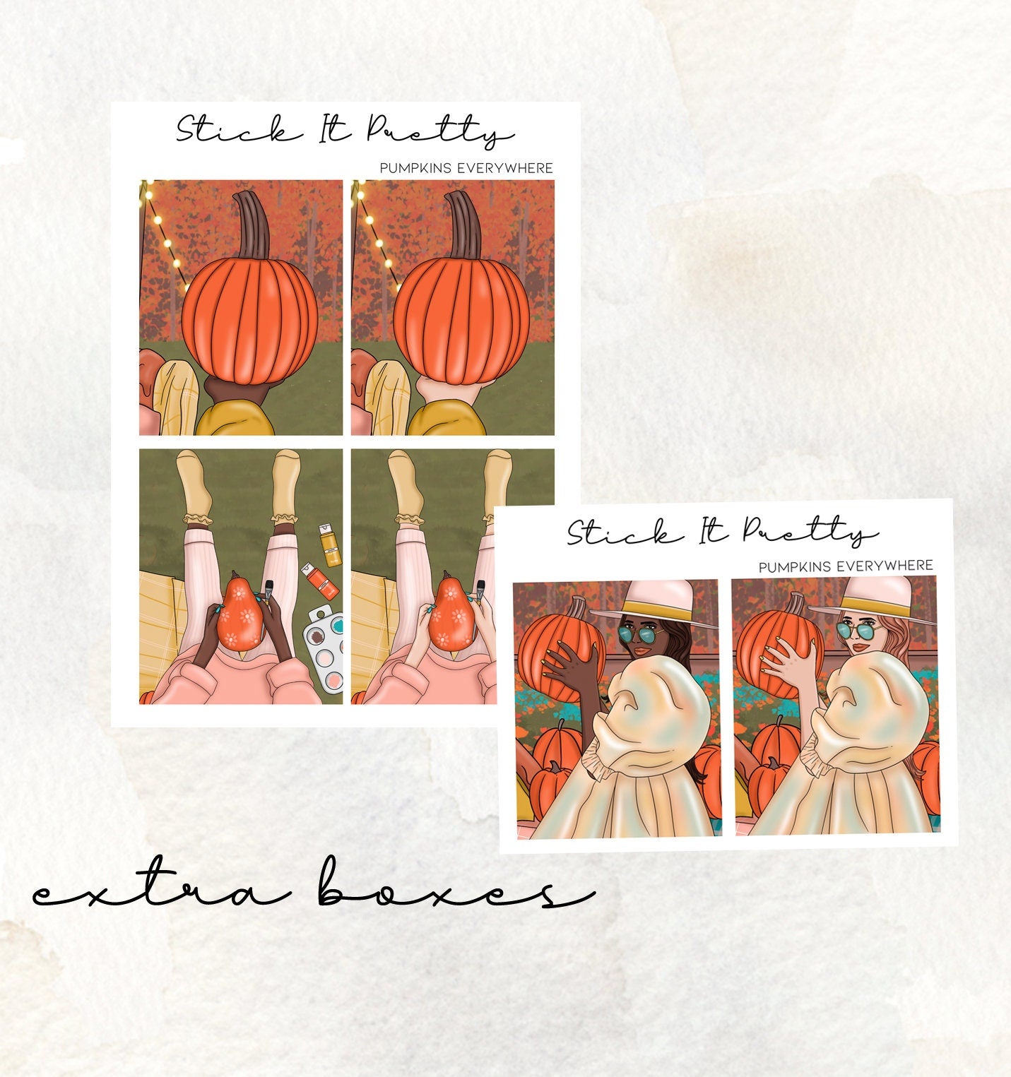 Pumpkins Everywhere Full Weekly Planner Sticker Kit