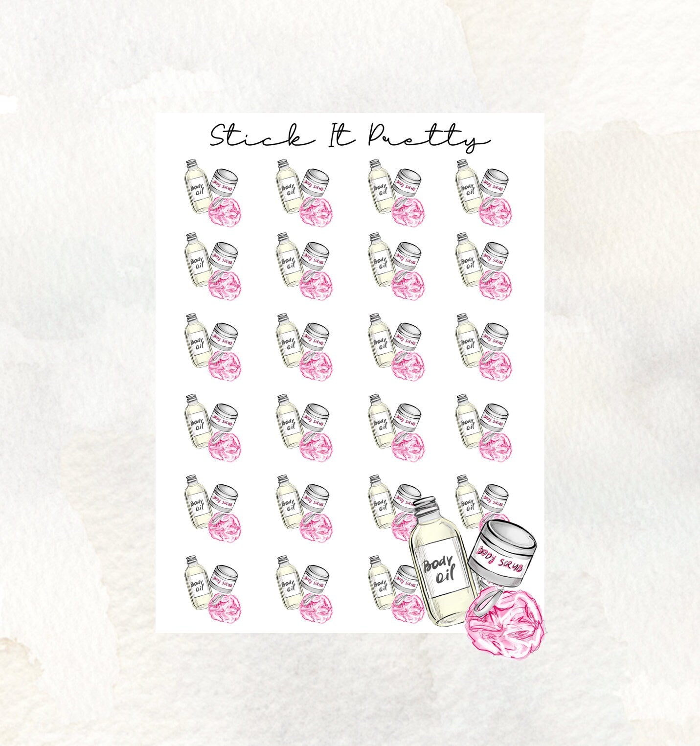 Beauty / Self Care Icon planner Stickers