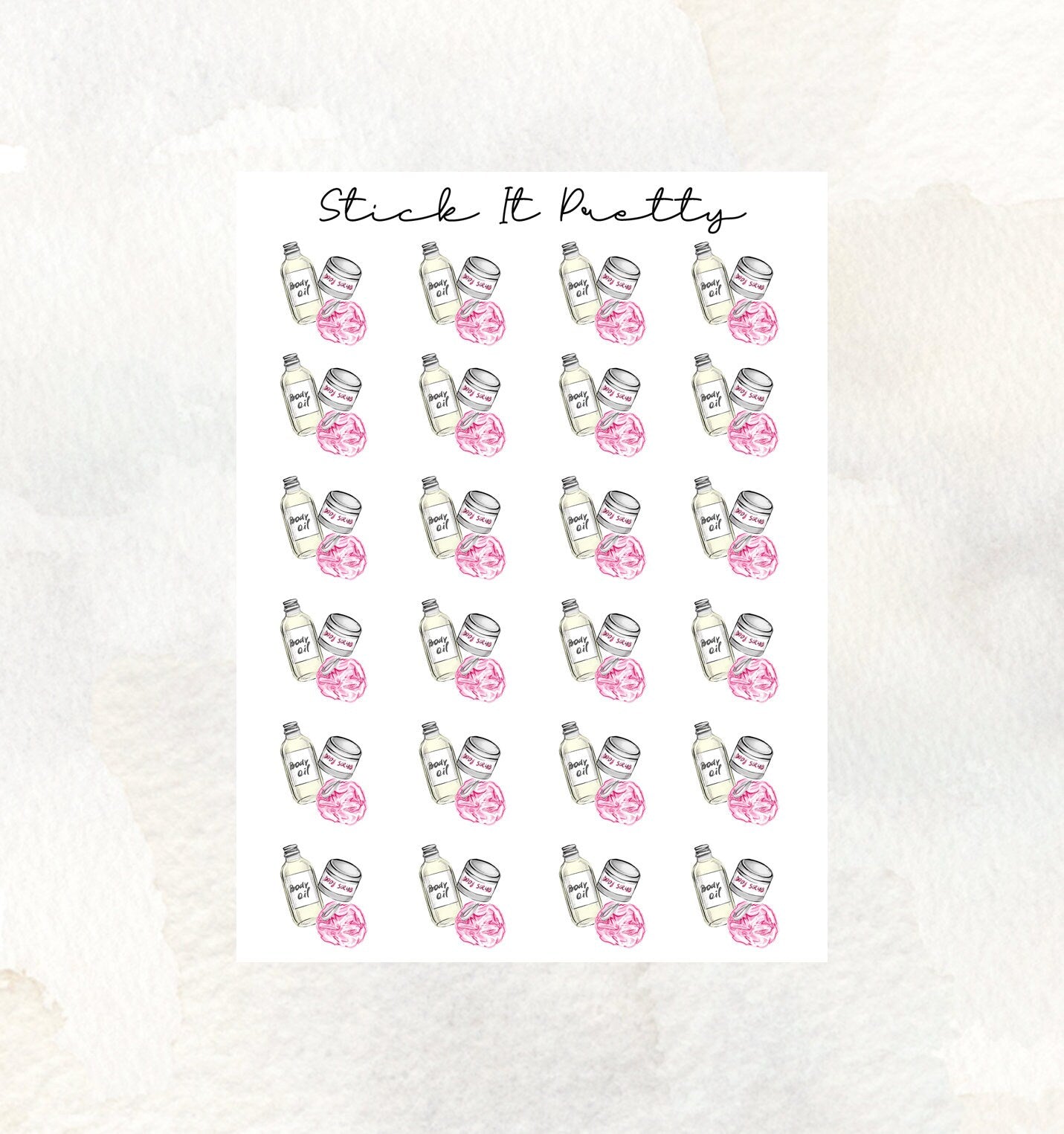 Beauty / Self Care Icon planner Stickers