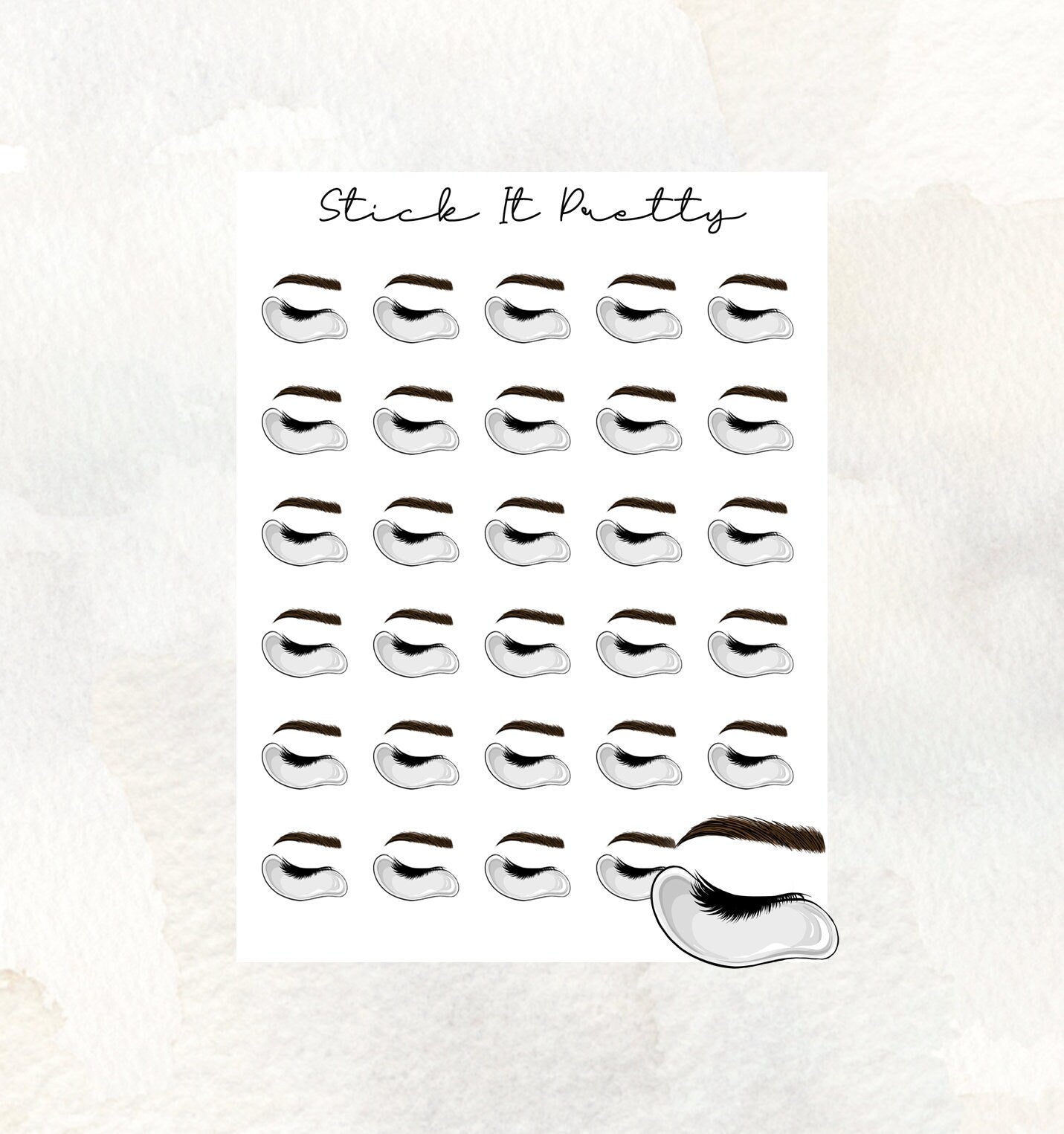 Eye Mask Icon Planner Stickers