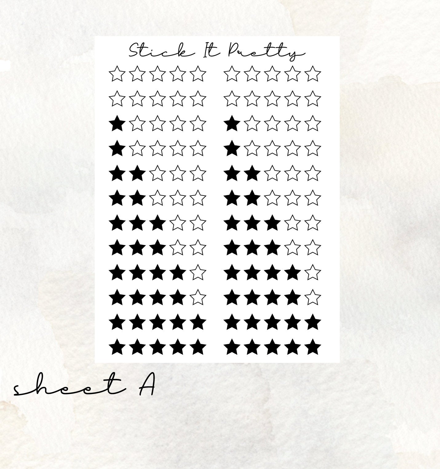 Star Rating Review Stickers