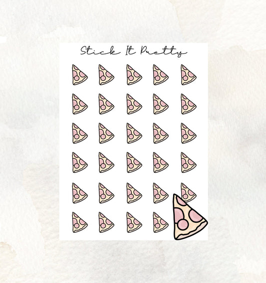 Pizza Slice Doodle Icon Planner Stickers