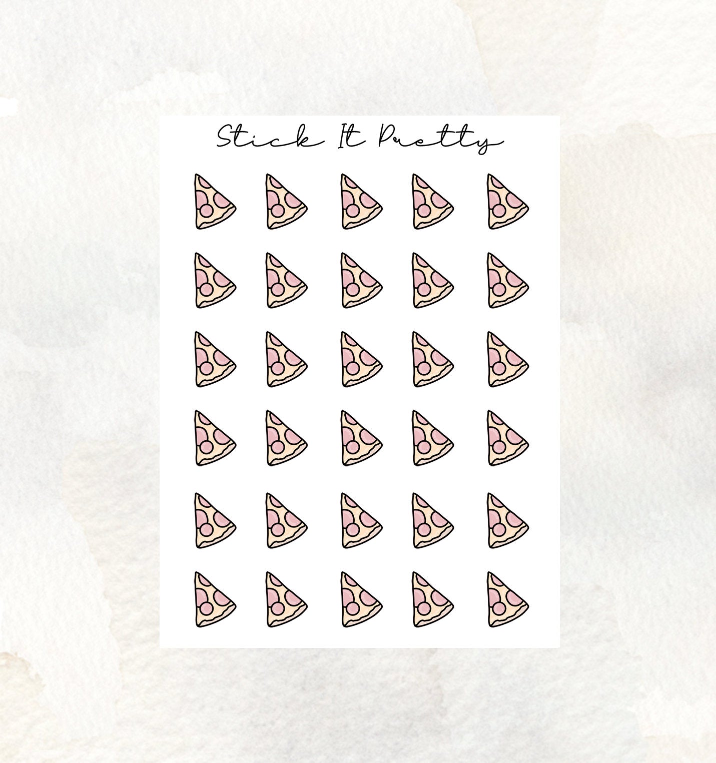 Pizza Slice Doodle Icon Planner Stickers