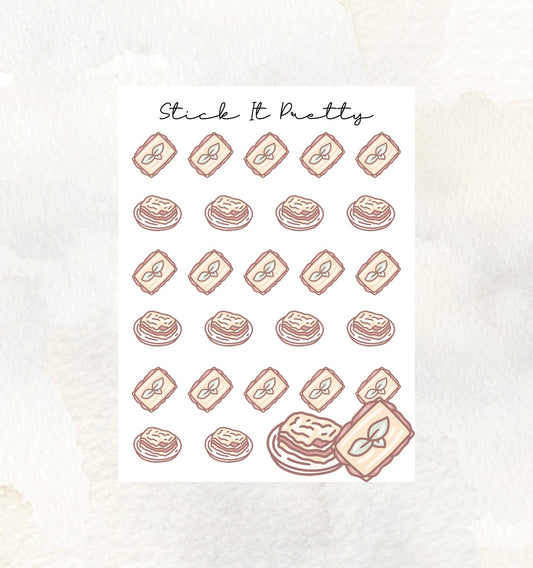 Lasagne Doodle Icon Planner Stickers