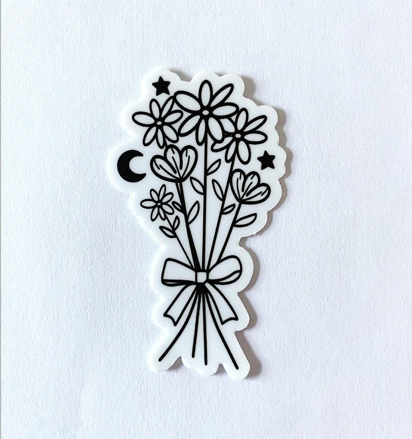 Celestial Floral Bouquet Die Cut Sticker