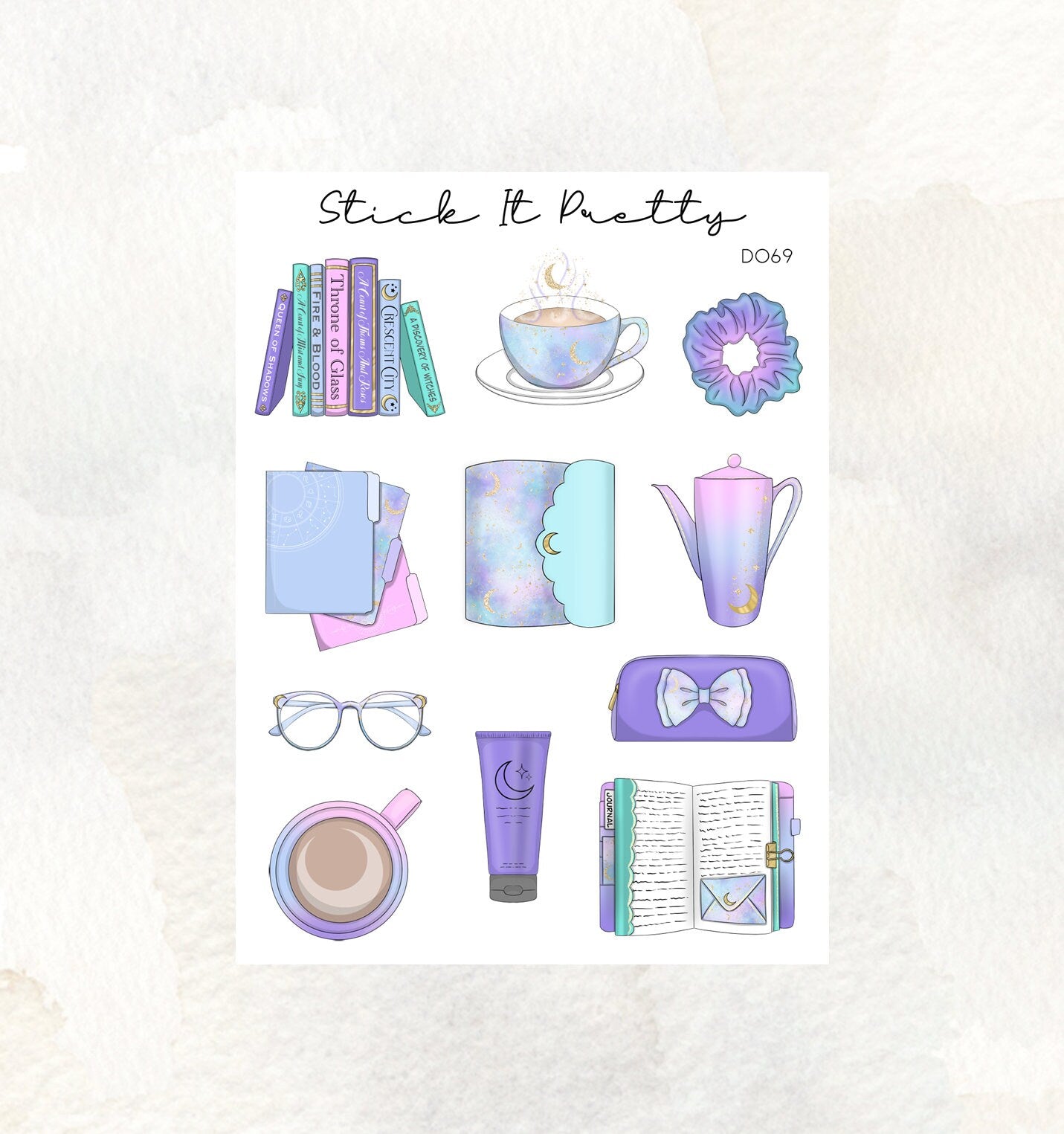 Moon City Decorative Planner Stickers