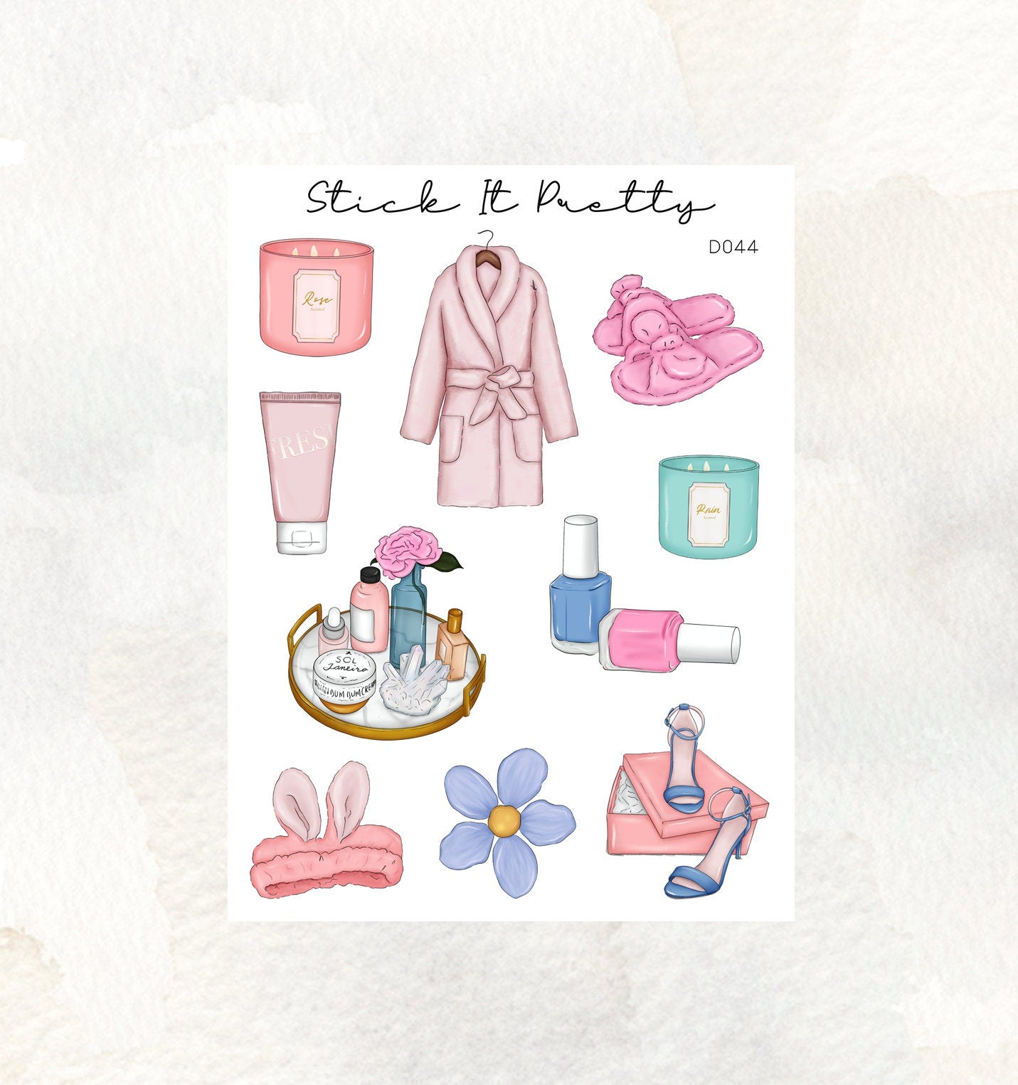 Pamper Night Decorative Planner Stickers