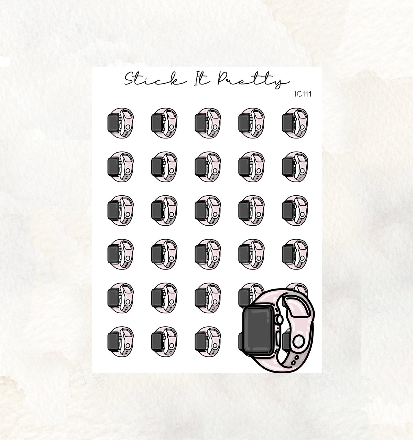 Workout Doodle Icon Planner Stickers