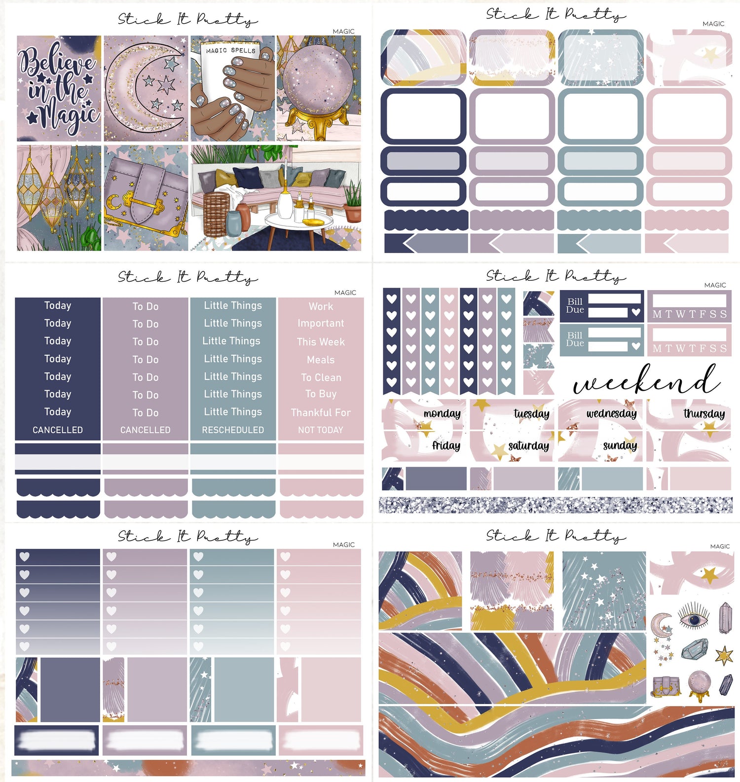 Magic Full Weekly Planner Sticker Kit