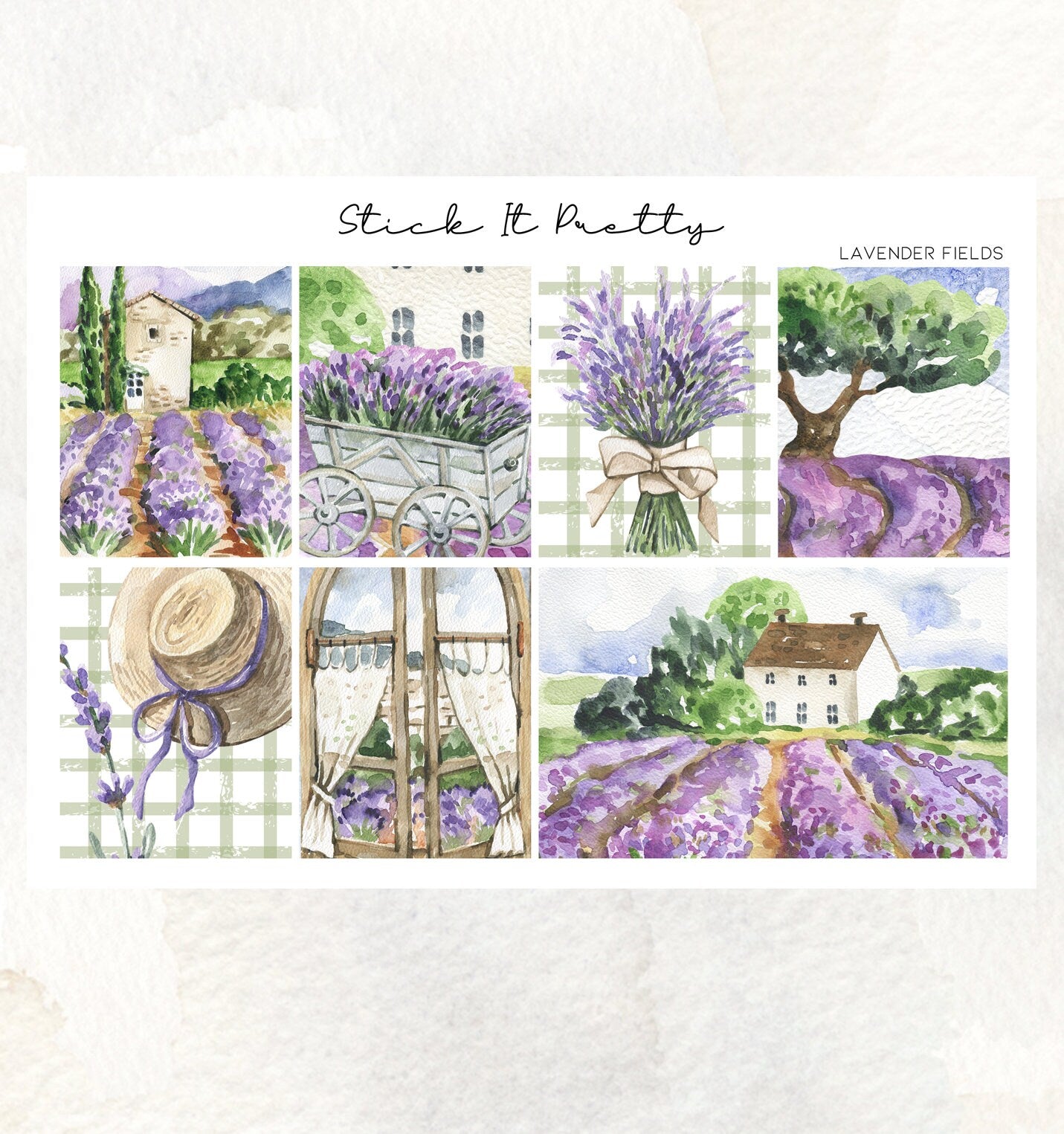 Lavender Fields Full Weekly Planner Sticker Kit