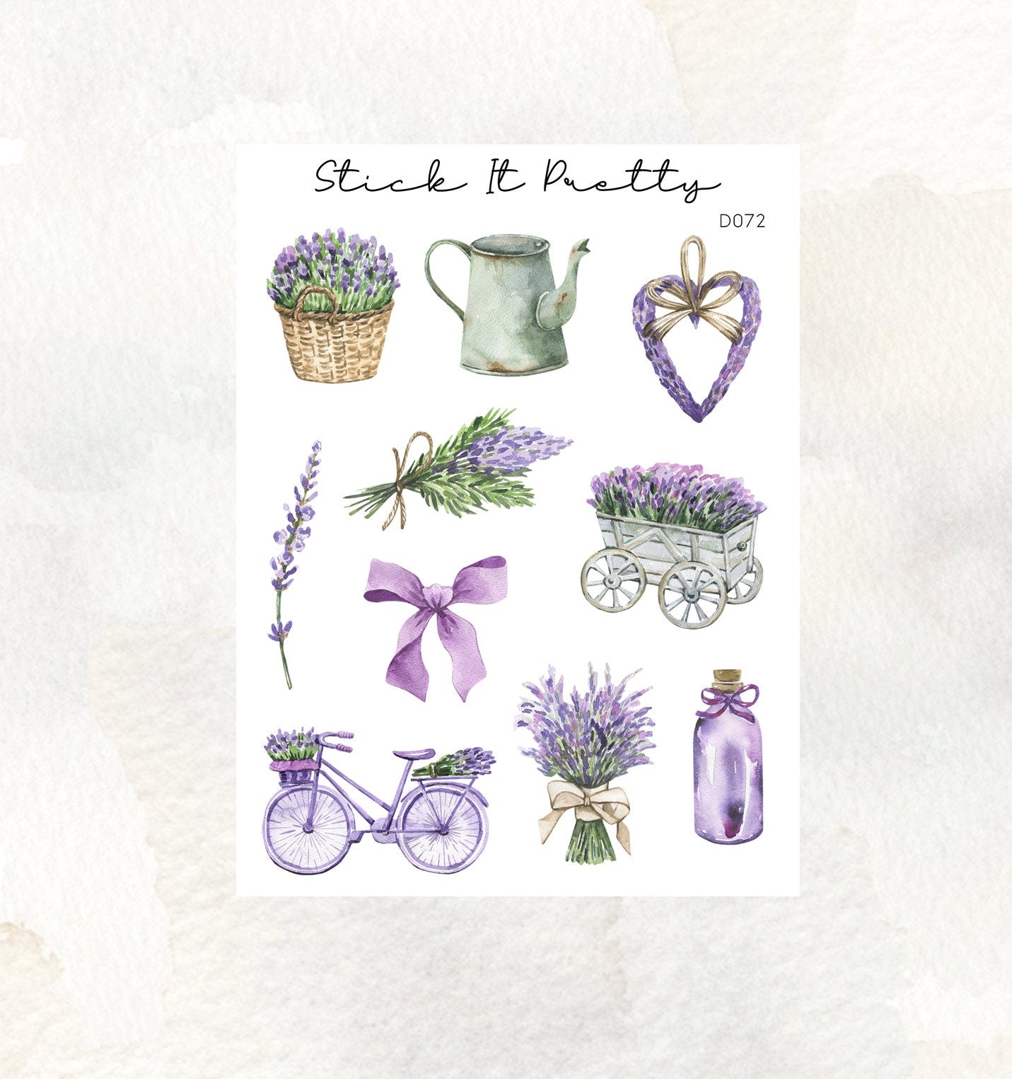 Lavender Fields Decorative Planner Stickers