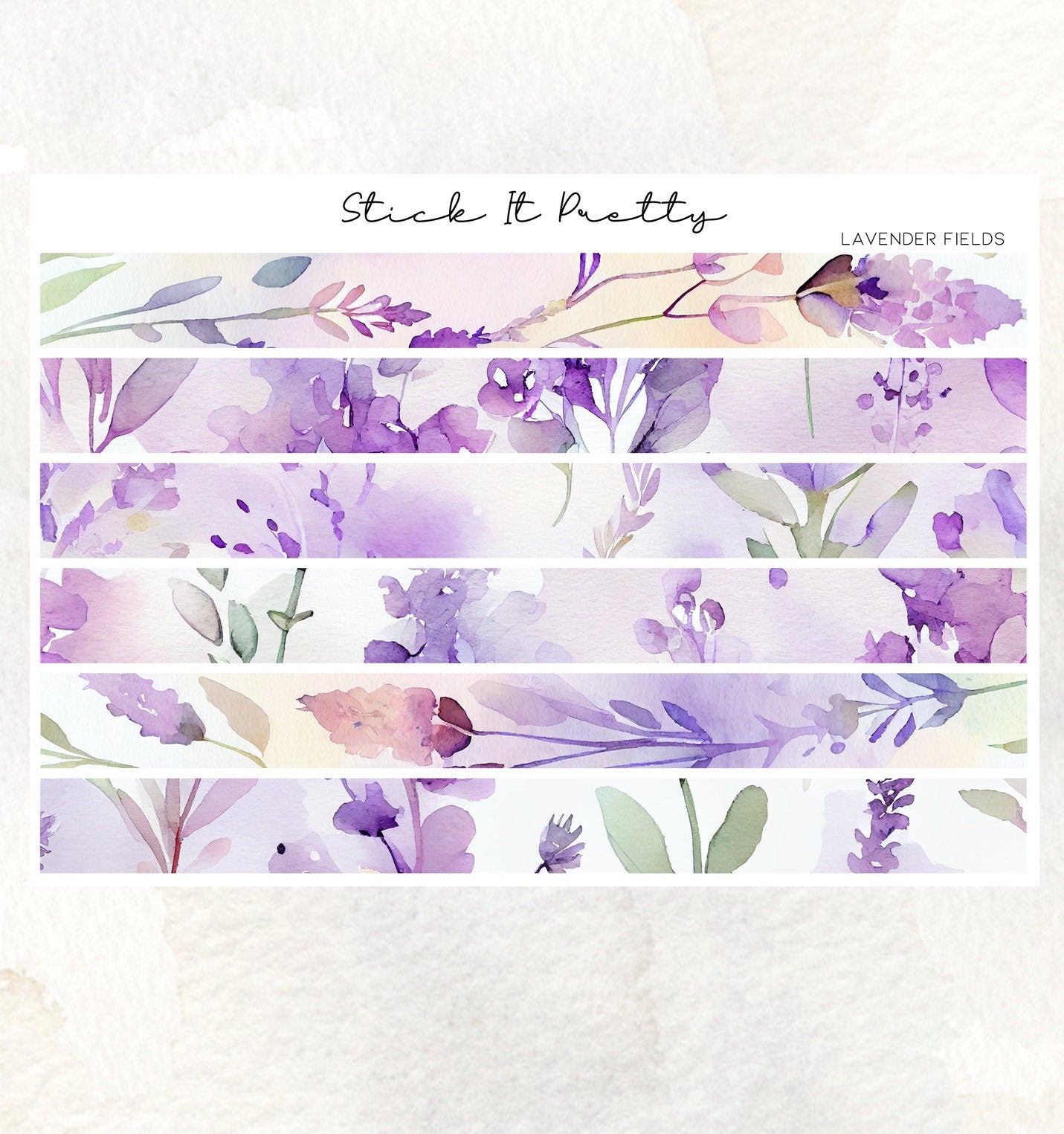 Lavender Fields Washi Sticker Strips