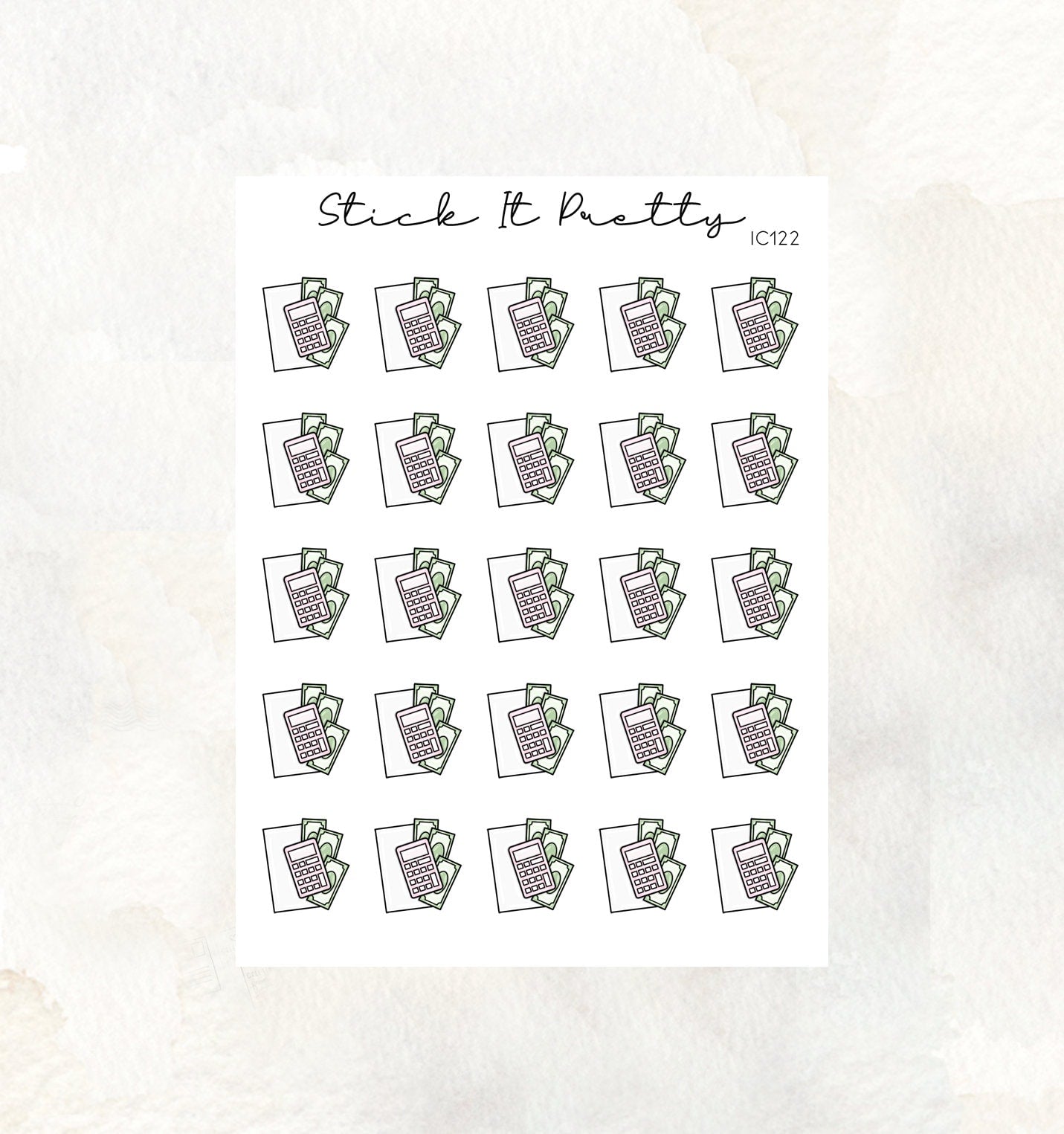 Budgeting Doodle Icon planner Stickers