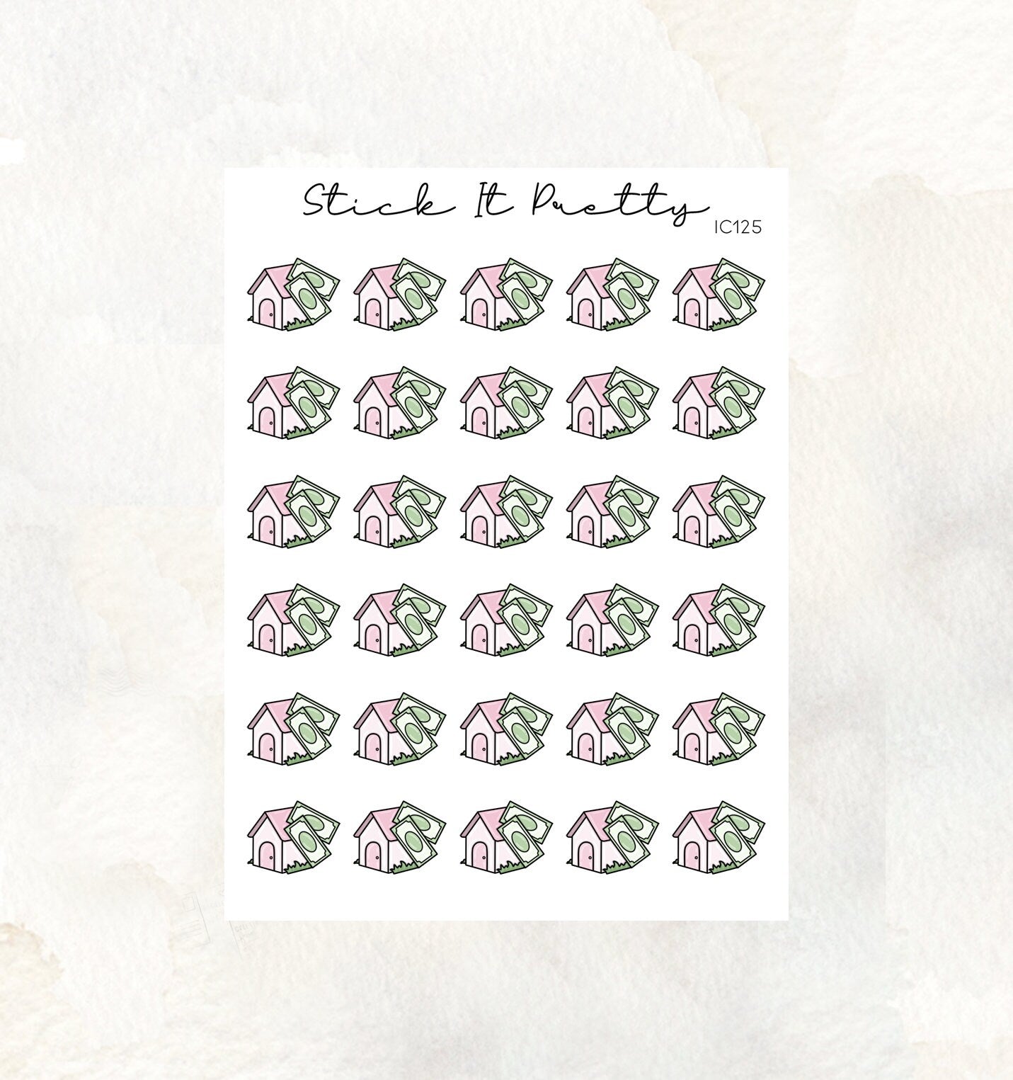 House/Mortgage Payment Doodle Icon planner Stickers