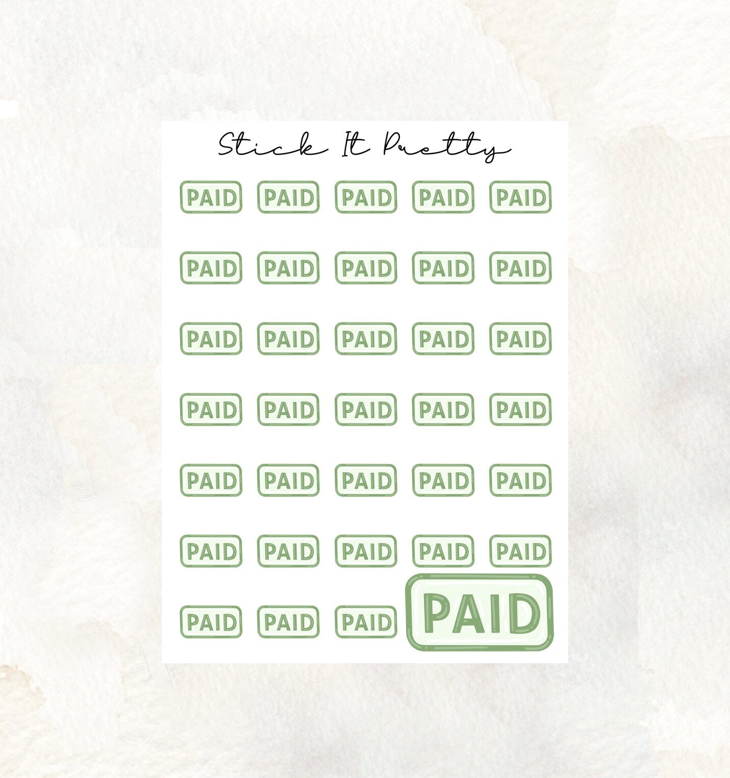 Paid Doodle Icon planner Stickers