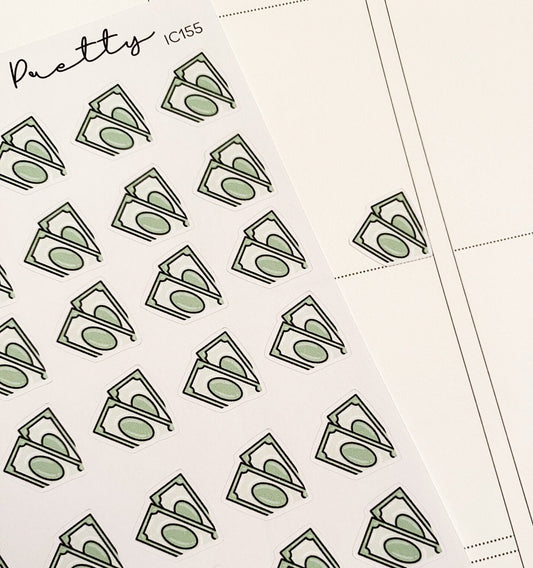 Corner Payday/Money Doodle Icon planner Stickers