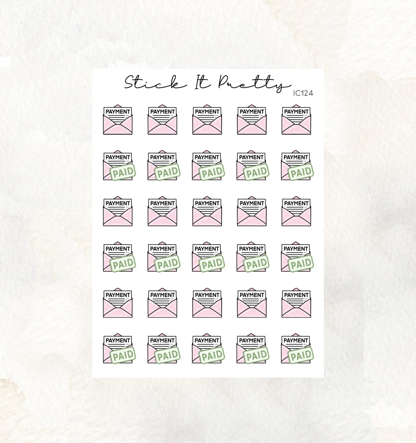 Payment Doodle Icon planner Stickers