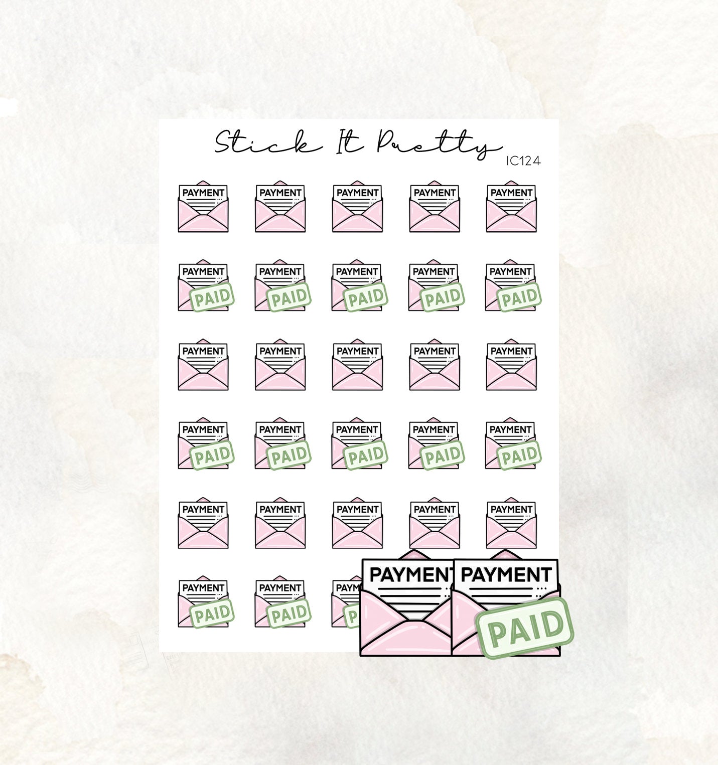 Payment Doodle Icon planner Stickers