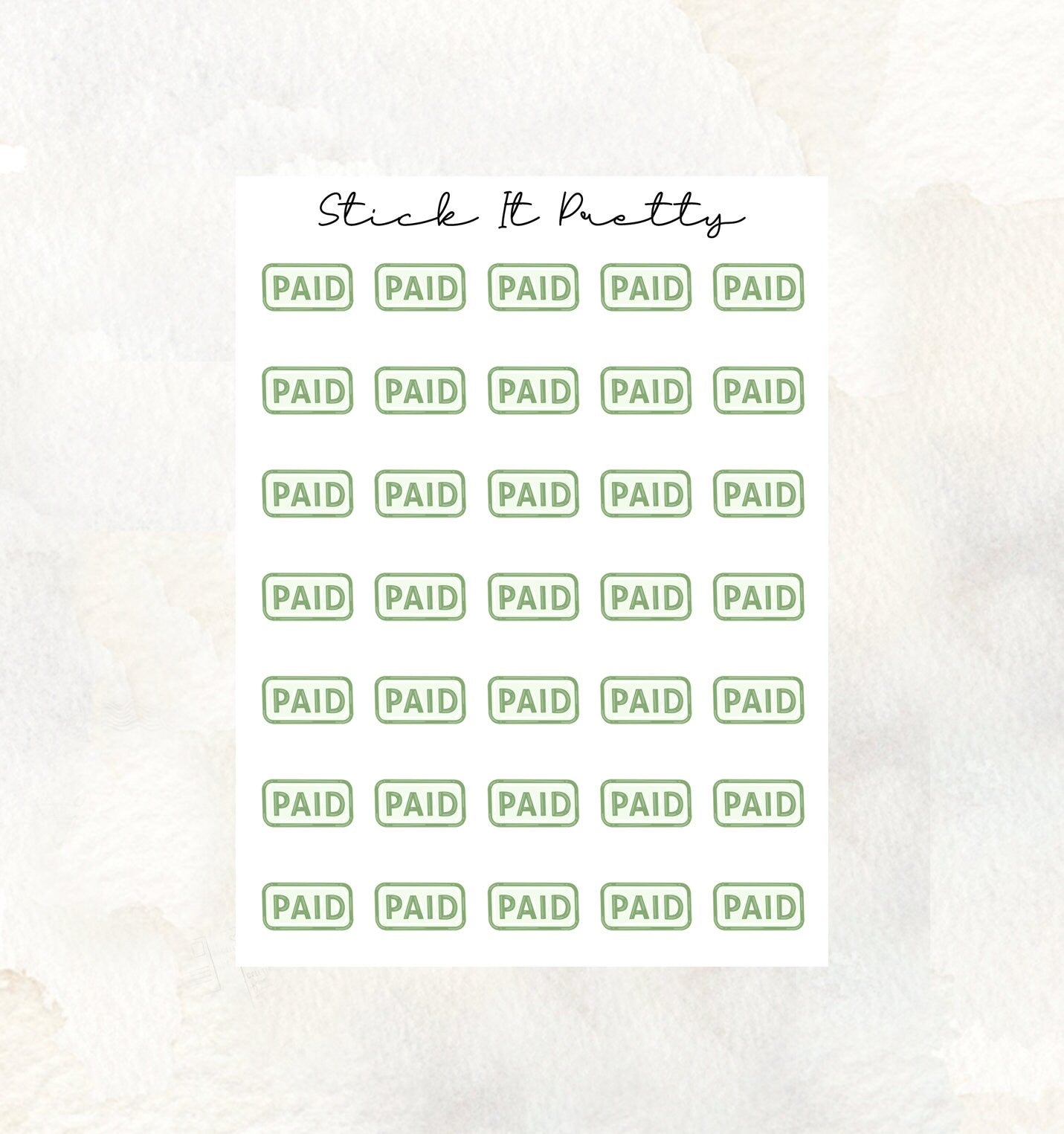 Paid Doodle Icon planner Stickers