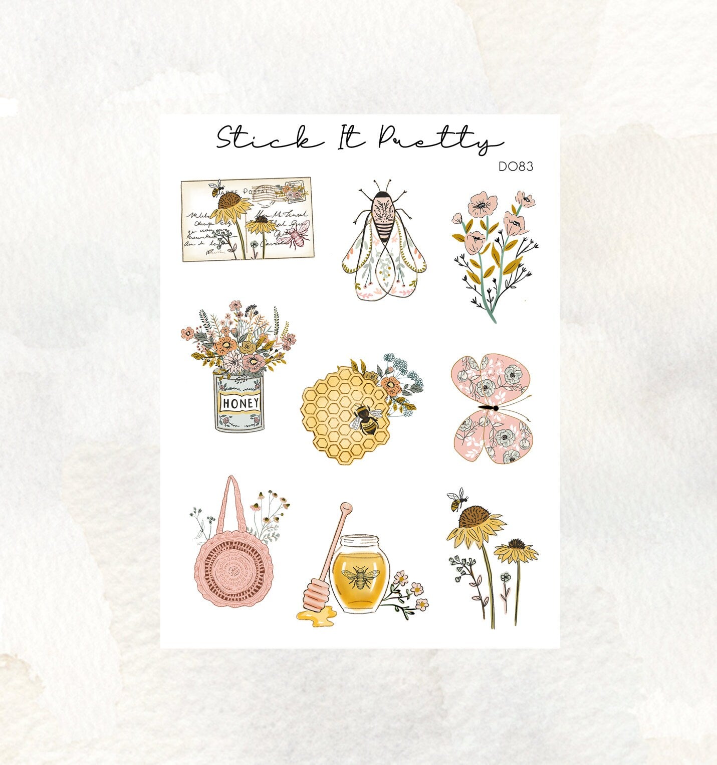 Honey Bee Decorative Planner Stickers