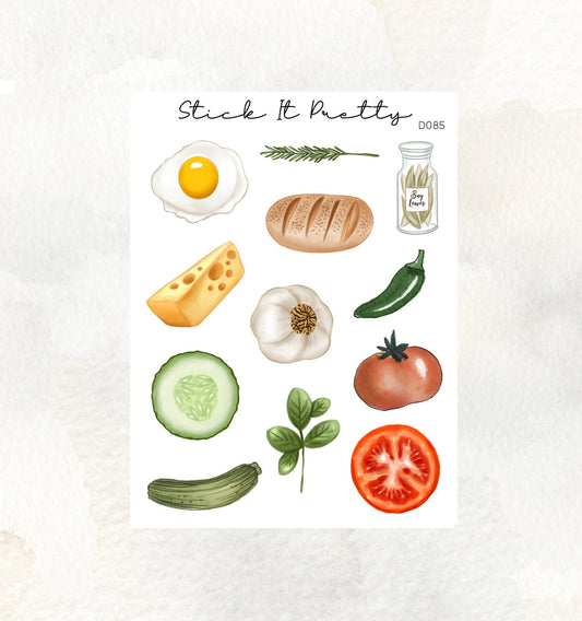 Foodie Decorative Planner Stickers