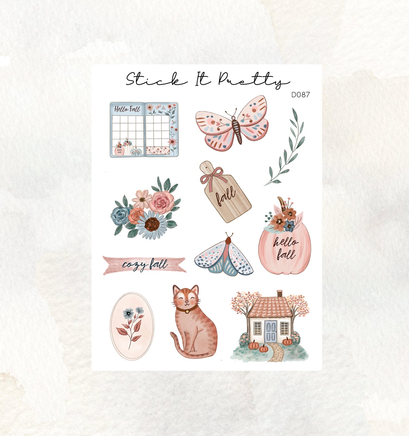 Moody Autumn Decorative Planner Stickers