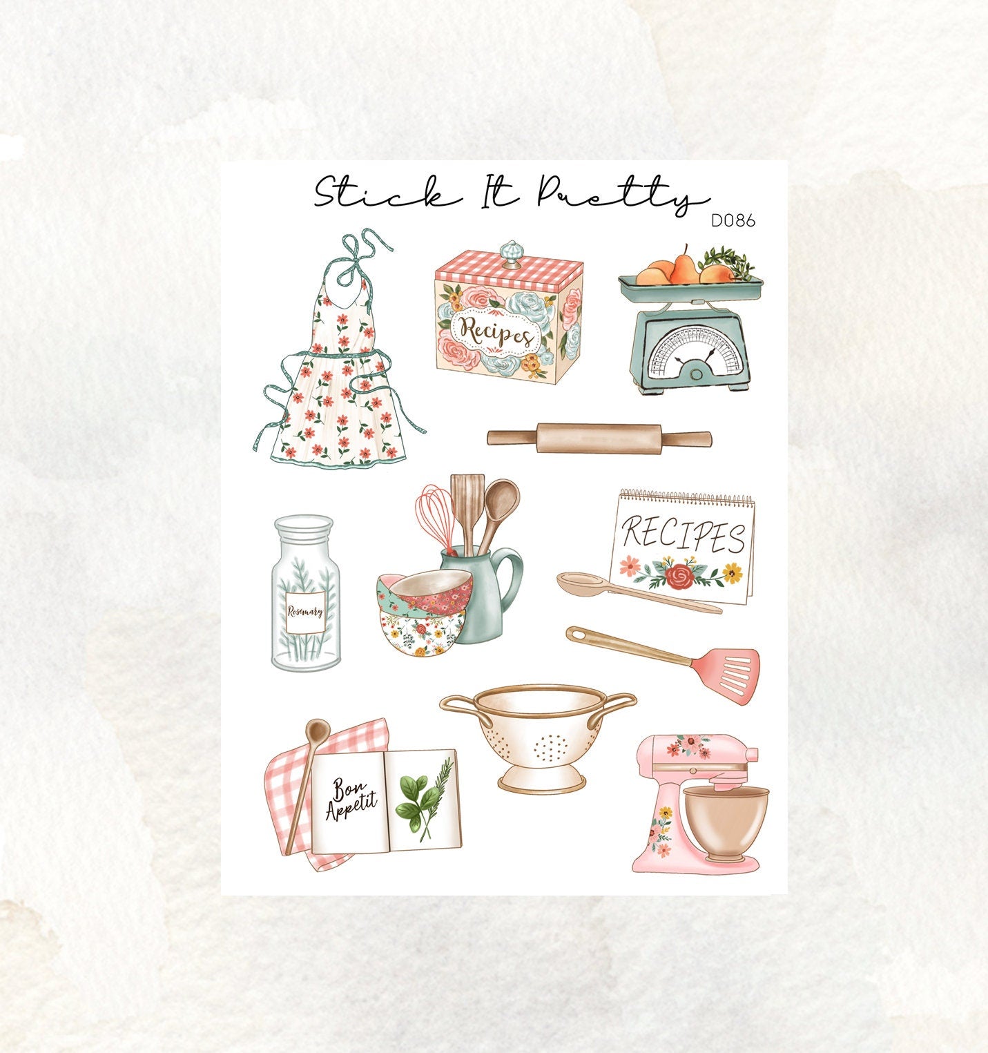 My Kitchen Decorative Planner Stickers