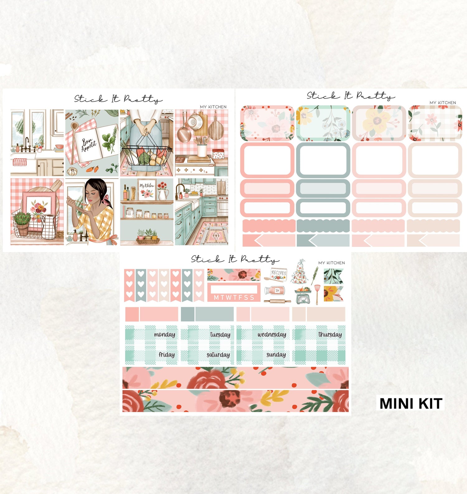 My Kitchen Weekly Planner Sticker Kit