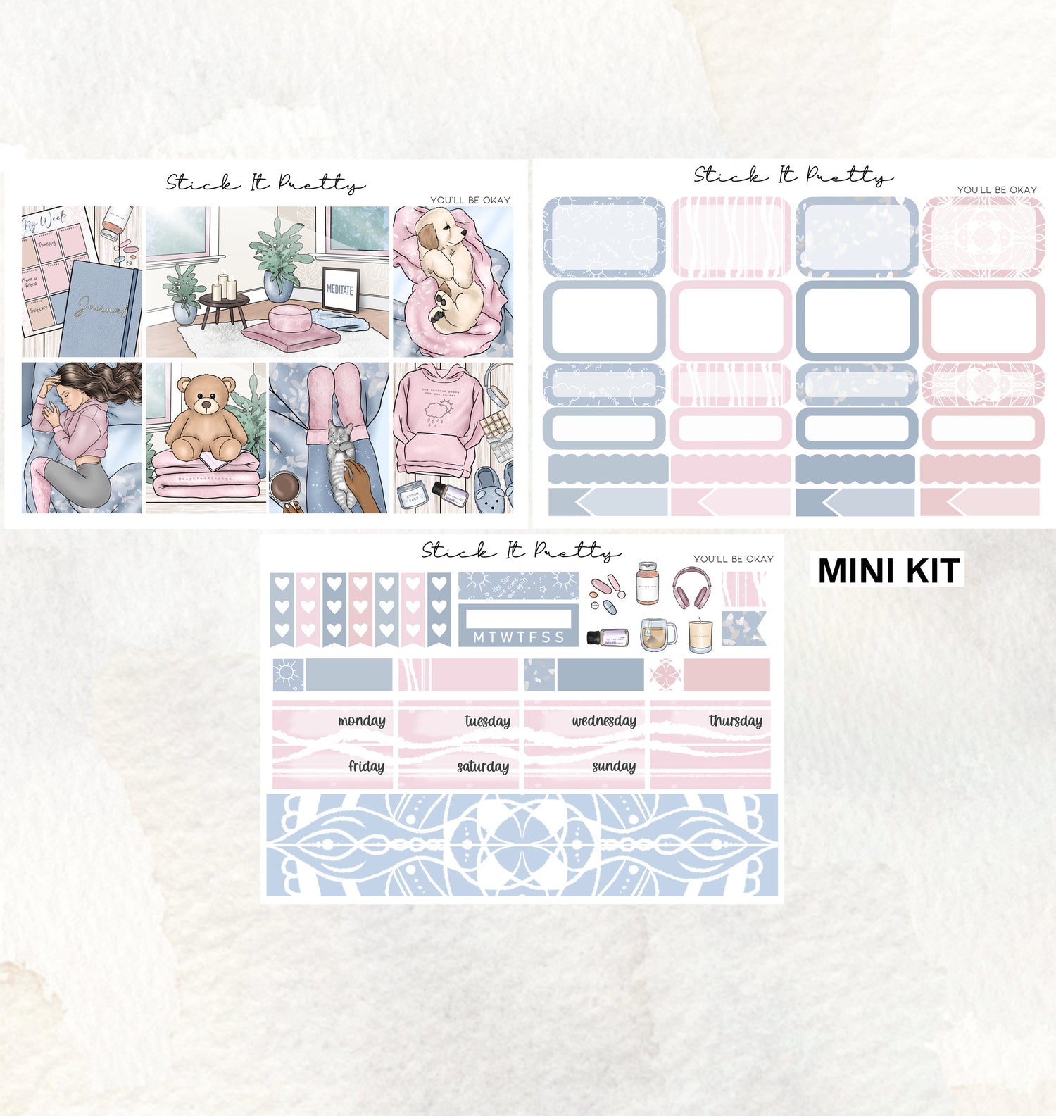 You'll Be Okay Weekly Planner Sticker Kit