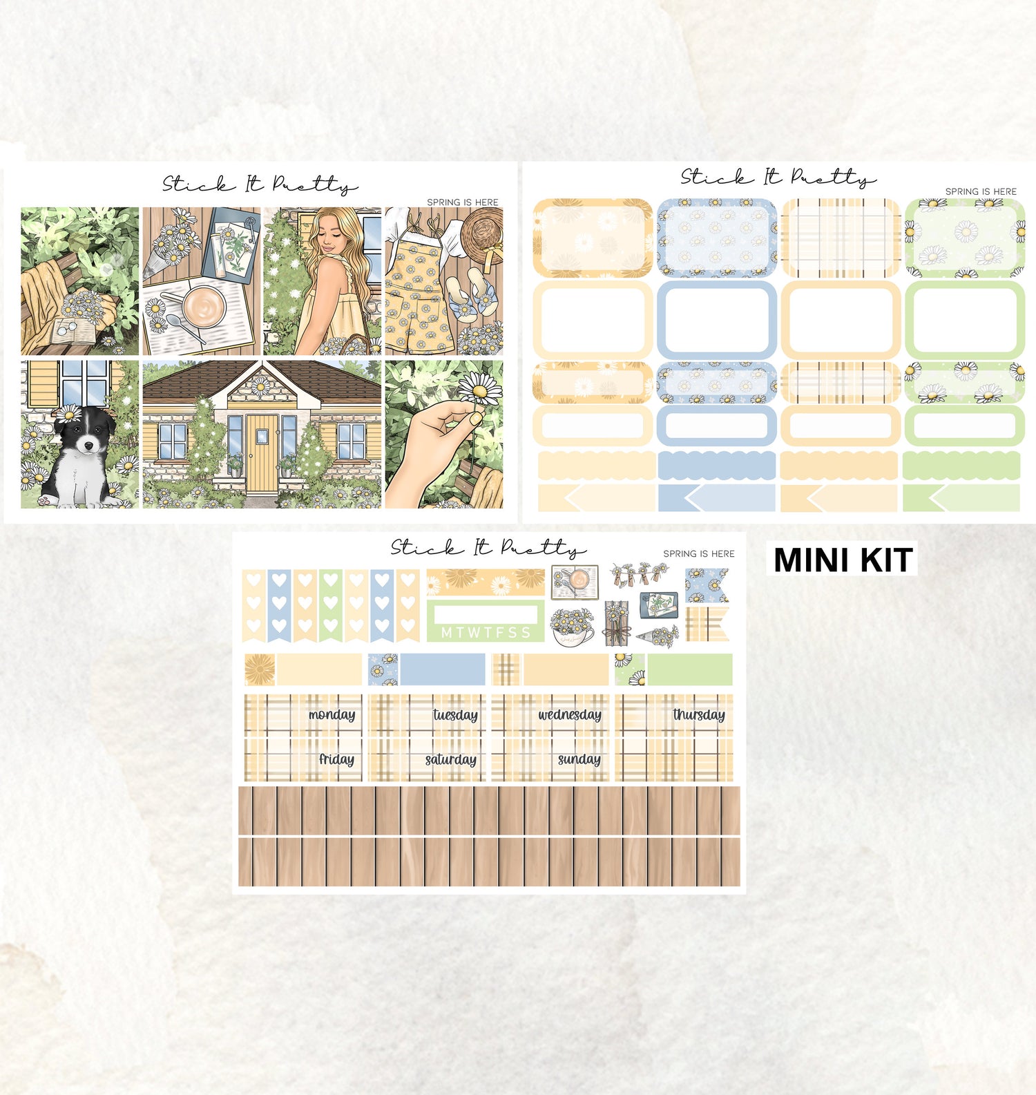 Spring is here Weekly Planner Sticker Kit