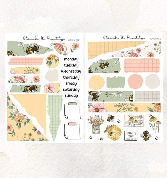 Honey Bee Journaling Planner Sticker Kit