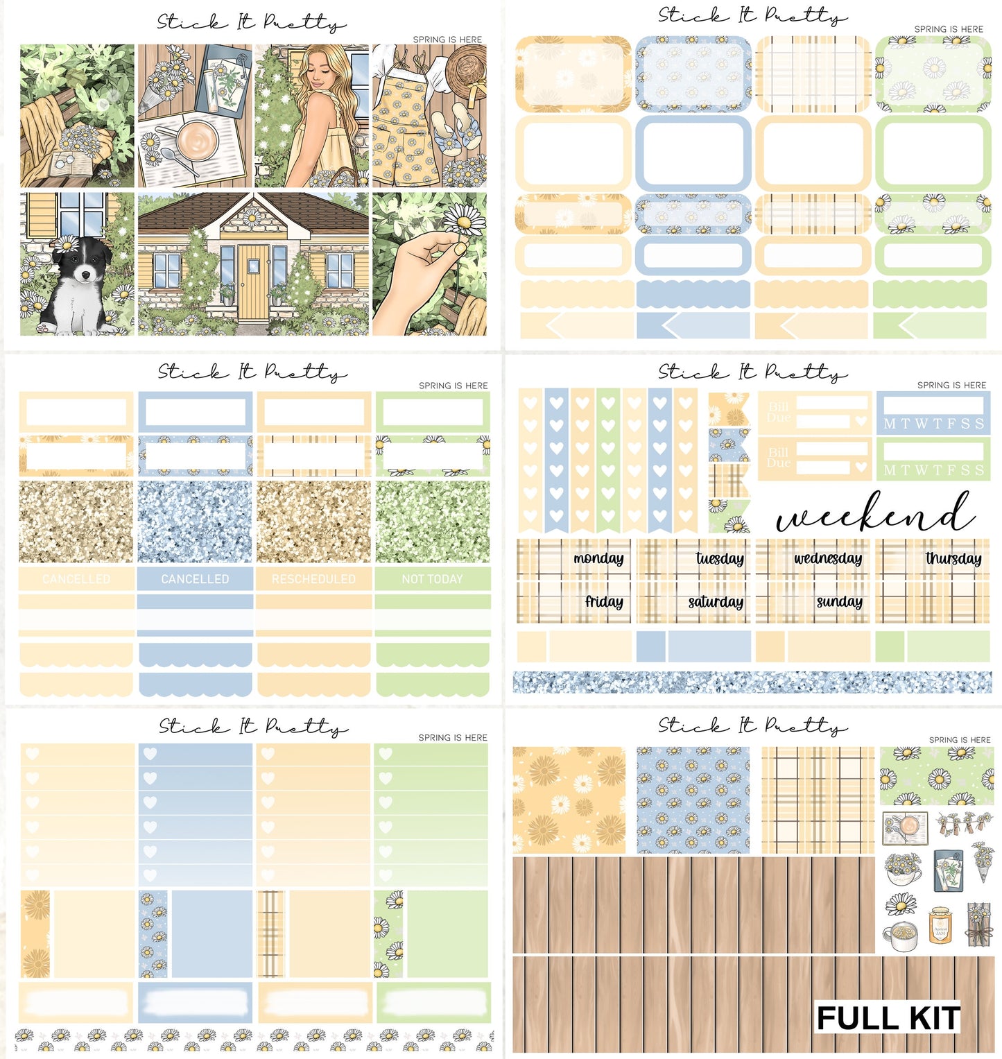 Spring is here Weekly Planner Sticker Kit