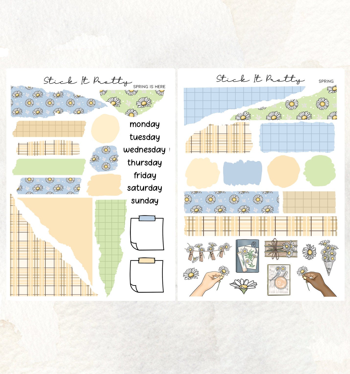 Spring is here Journaling Planner Sticker Kit