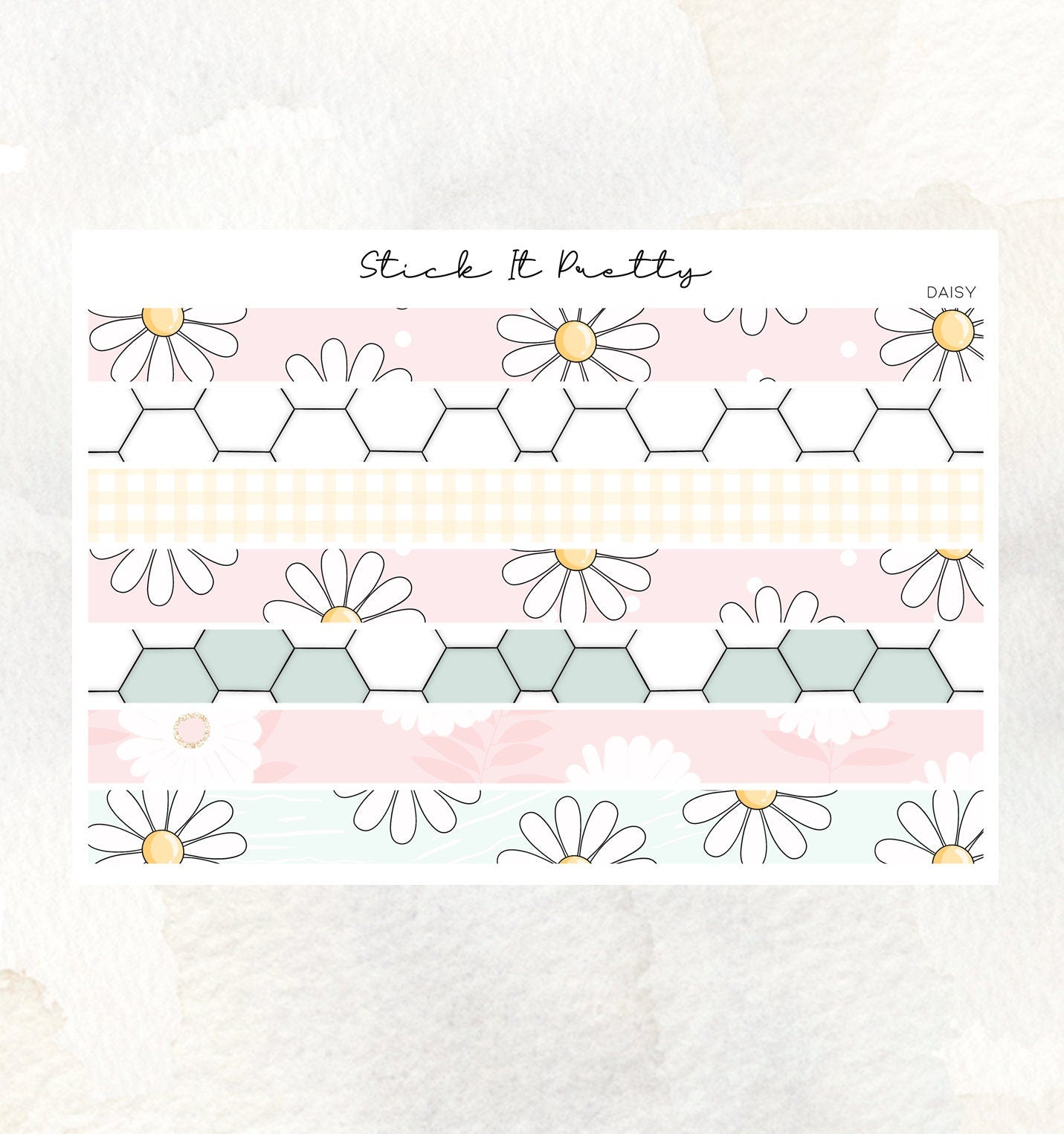 Daisy Washi Sticker Strips