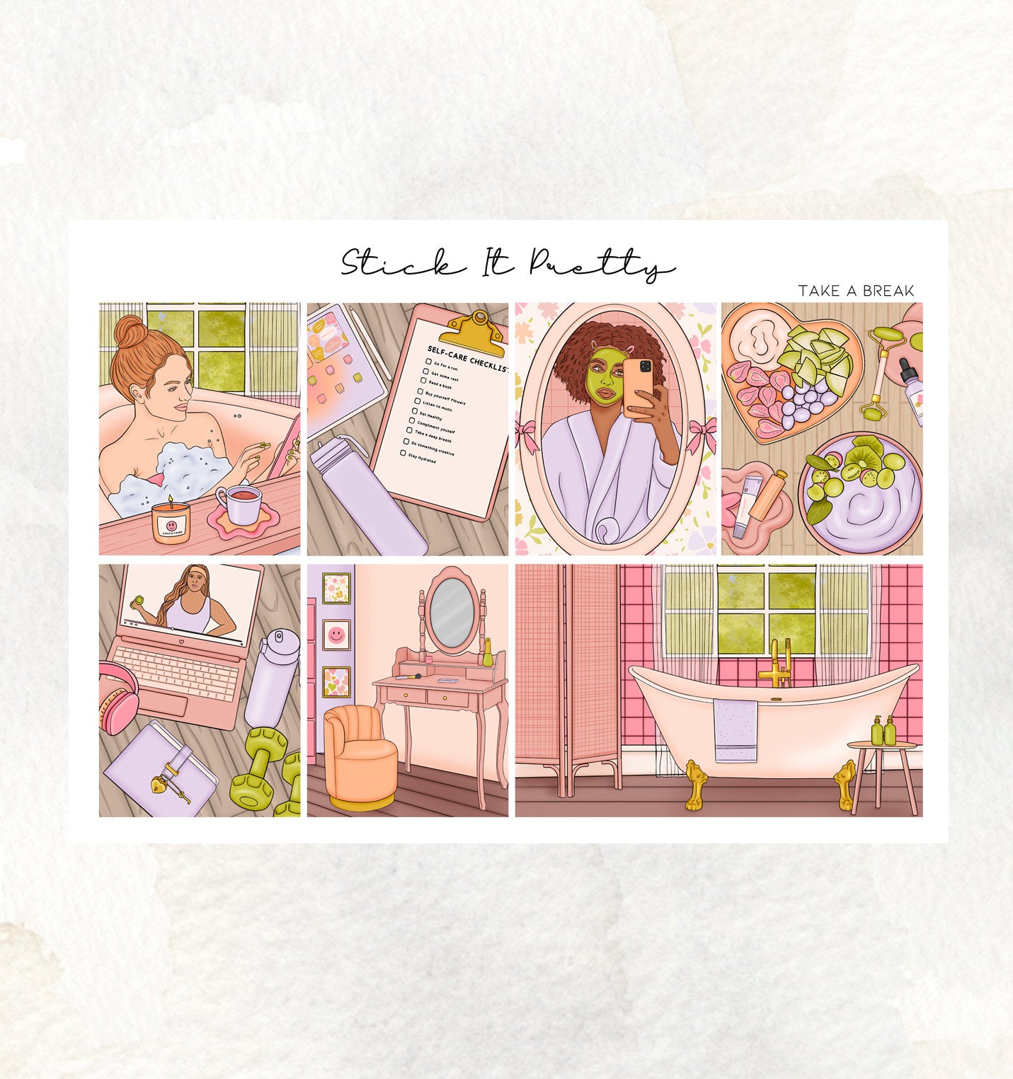 Take a Break Weekly Planner Sticker Kit