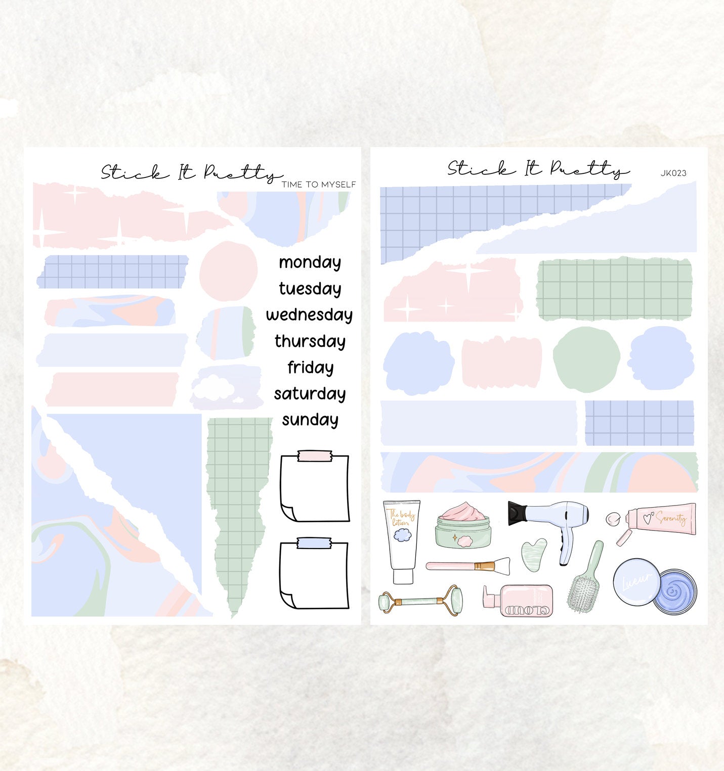 Time to Myself Journaling Planner Sticker Kit