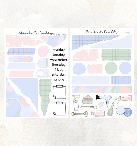 Time to Myself Journaling Planner Sticker Kit