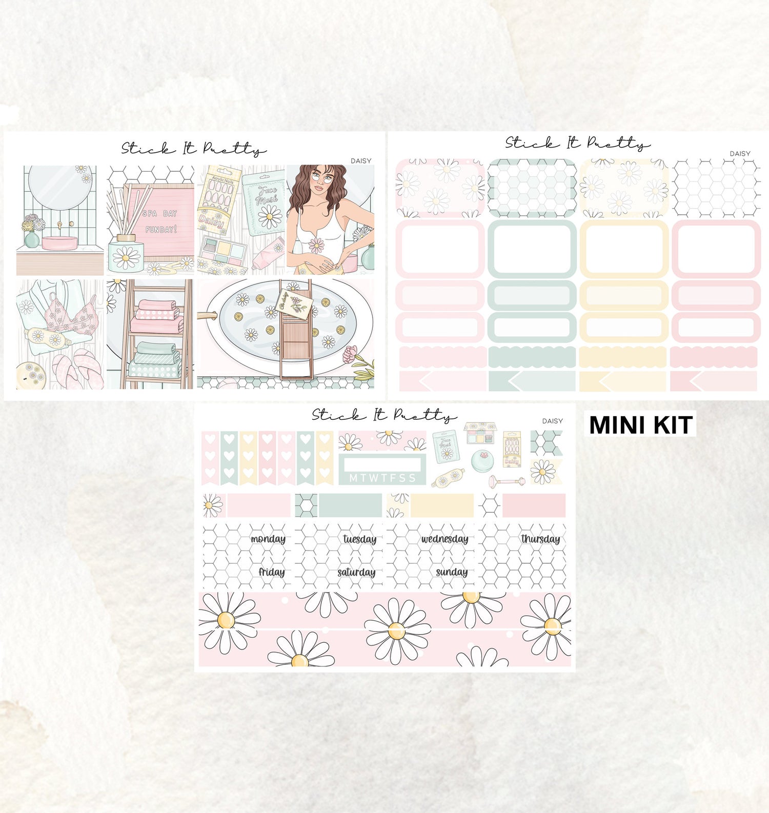 Daisy Weekly Planner Sticker Kit