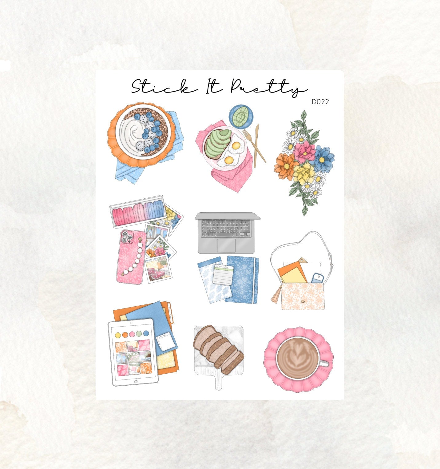 City Brunch Decorative Planner Stickers